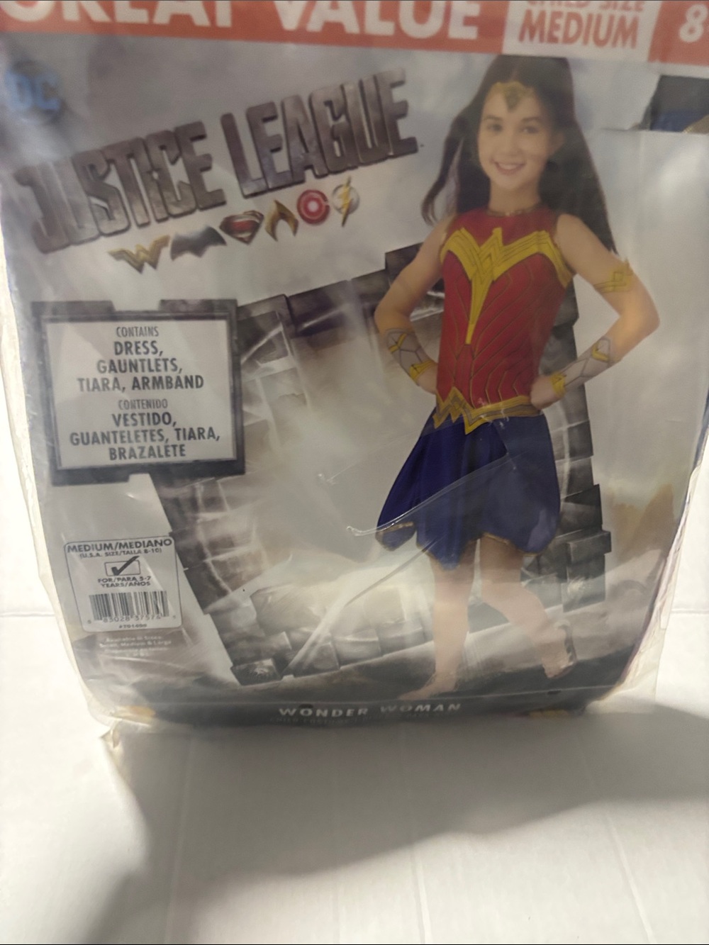 Rubie's Wonder Woman Costume - Red, Blue & Gold